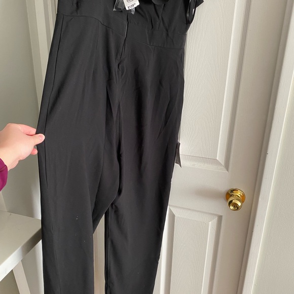 LE CHATEAU Wide Leg Bustier Jumpsuit With One-Shoulder Ruffle - Picture 11 of 14